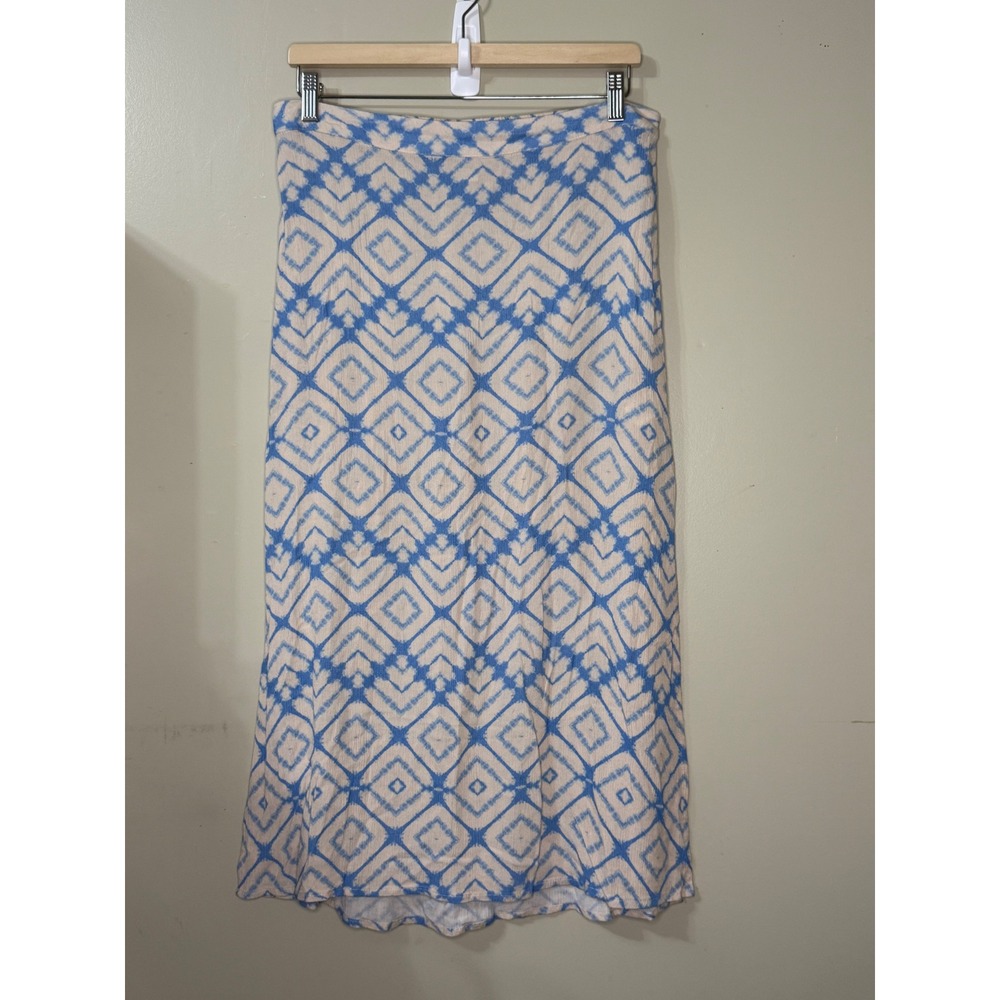Twik par Simons Blue Tie Dye Geometric Maxi Skirt Lenzing EcoVero Viscose Large